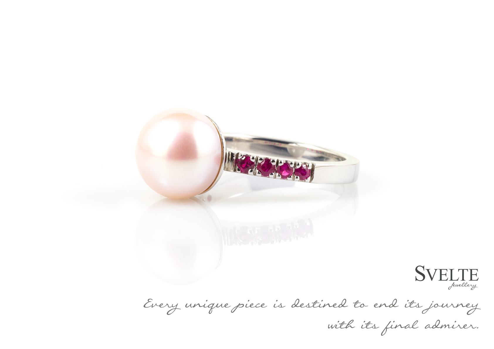 Pink Pearl and Ruby Ring