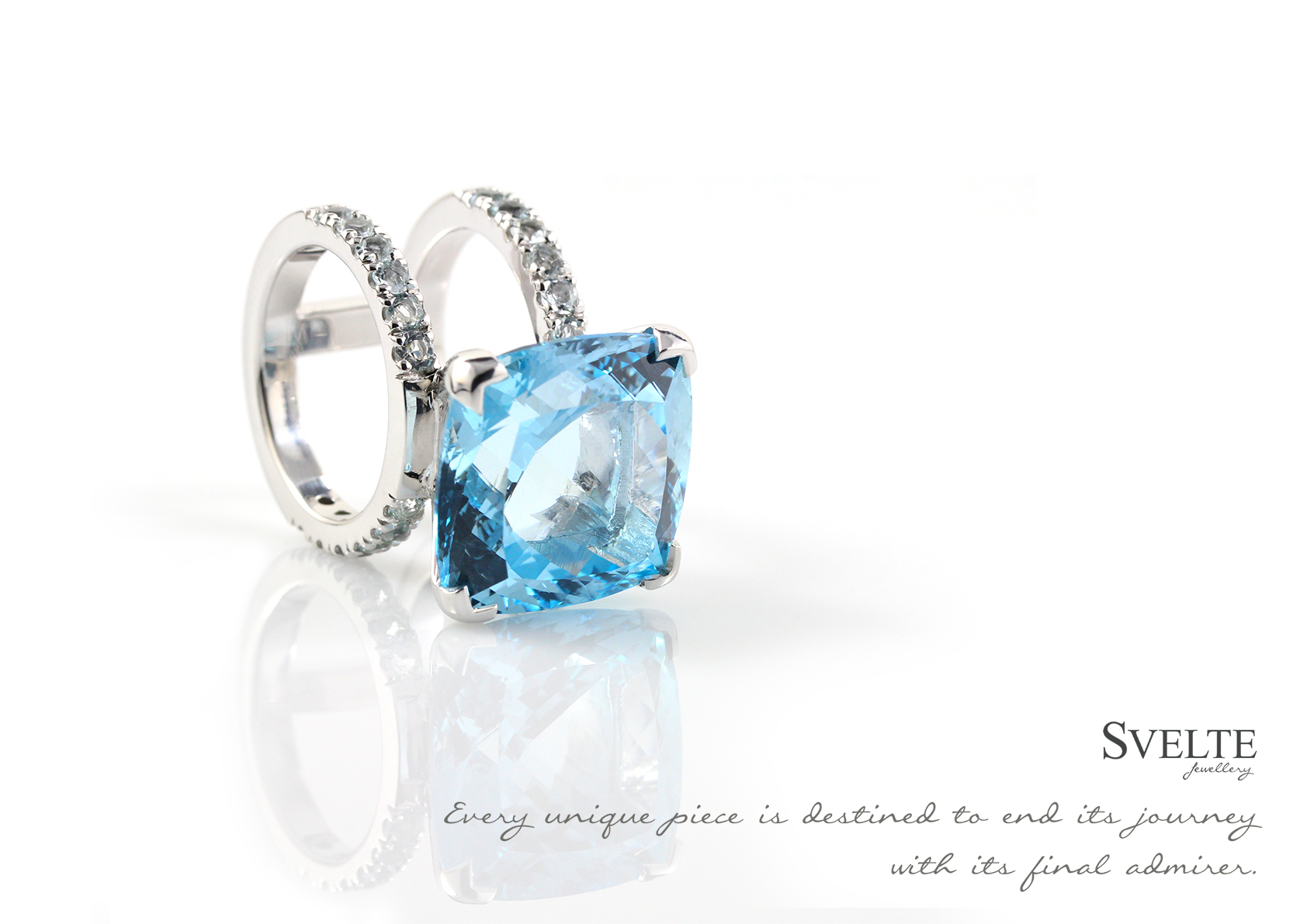 Blue Topaz and Aquamarine Ring