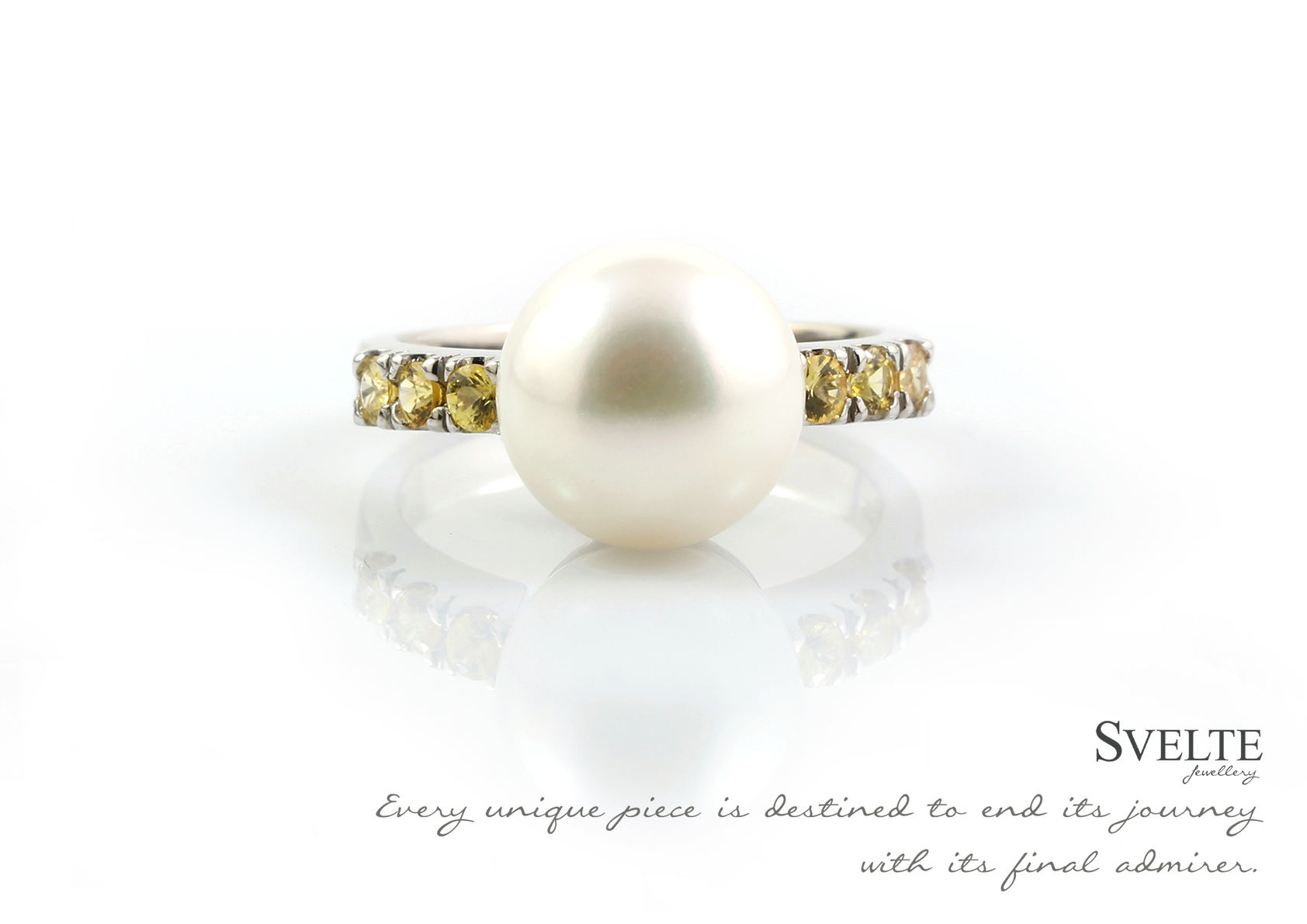 Pearl and Yellow Sapphire Ring 